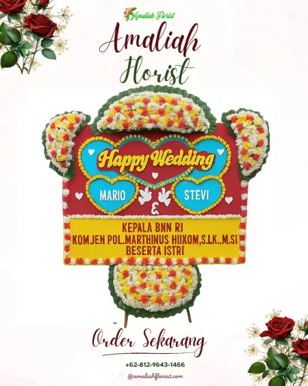 Papan Bunga Pernikahan Manis Jaya